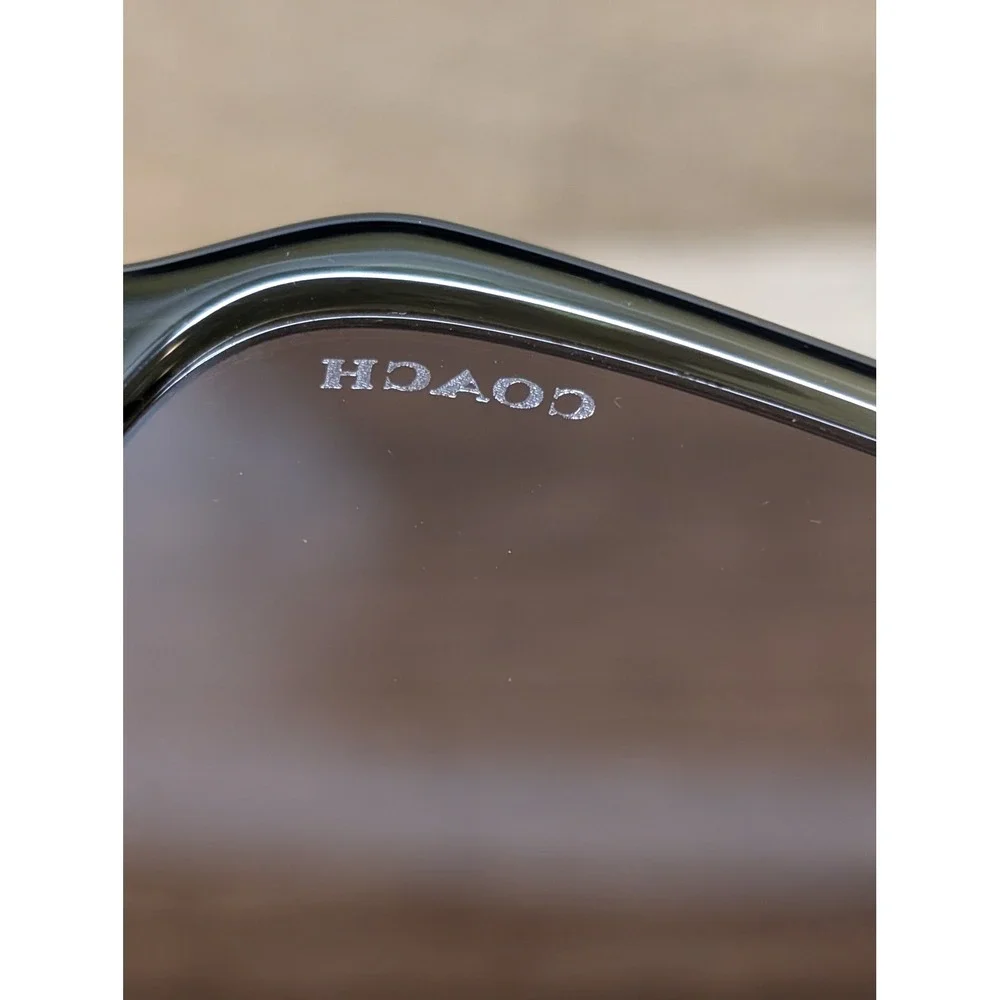 Coach HC8383U CL912 Transparent Green‎ Tan Sunglasses 55-18-145 w Case